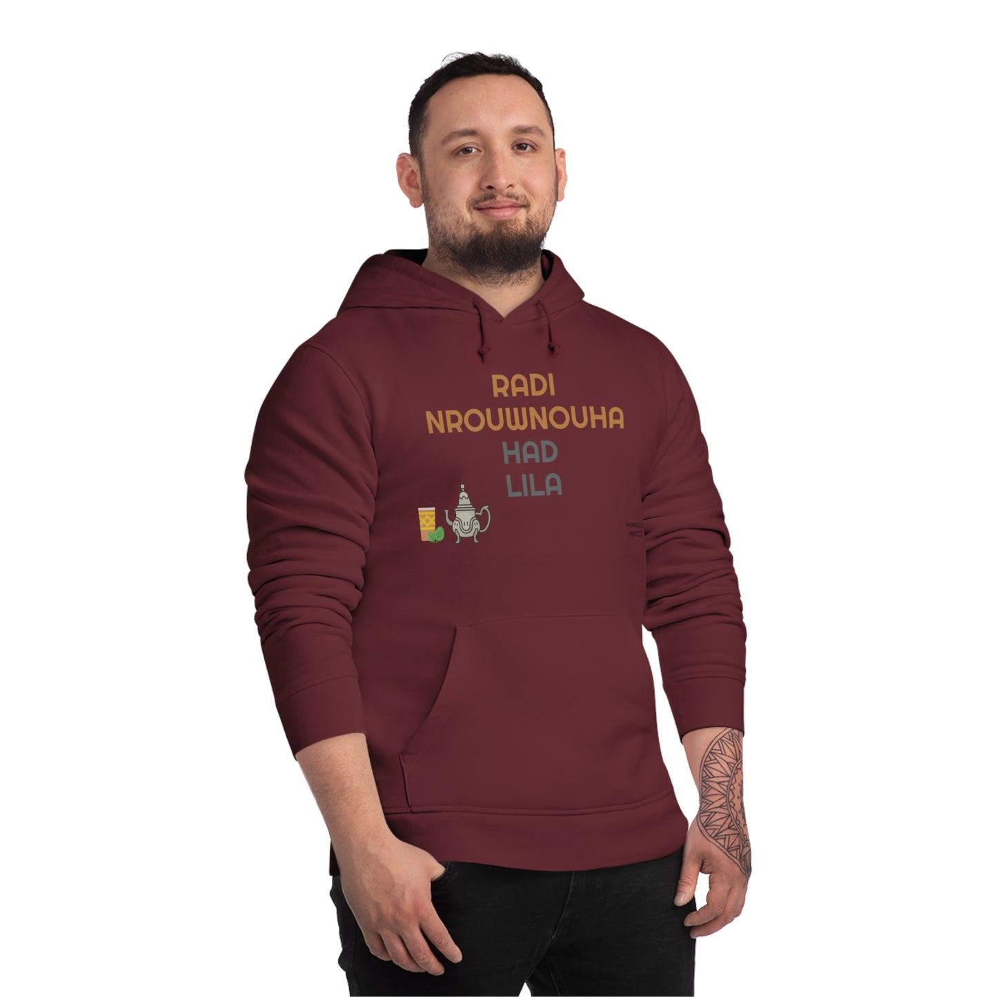 🔥 Sweatshirt Unisexe "Moroccan Mood" Radi Nrouwnouha - Confort, Style et Bled Vibes 🇲🇦
